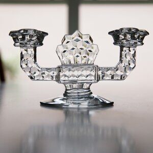 Fostoria American Triple Light Candlestick Holder #3